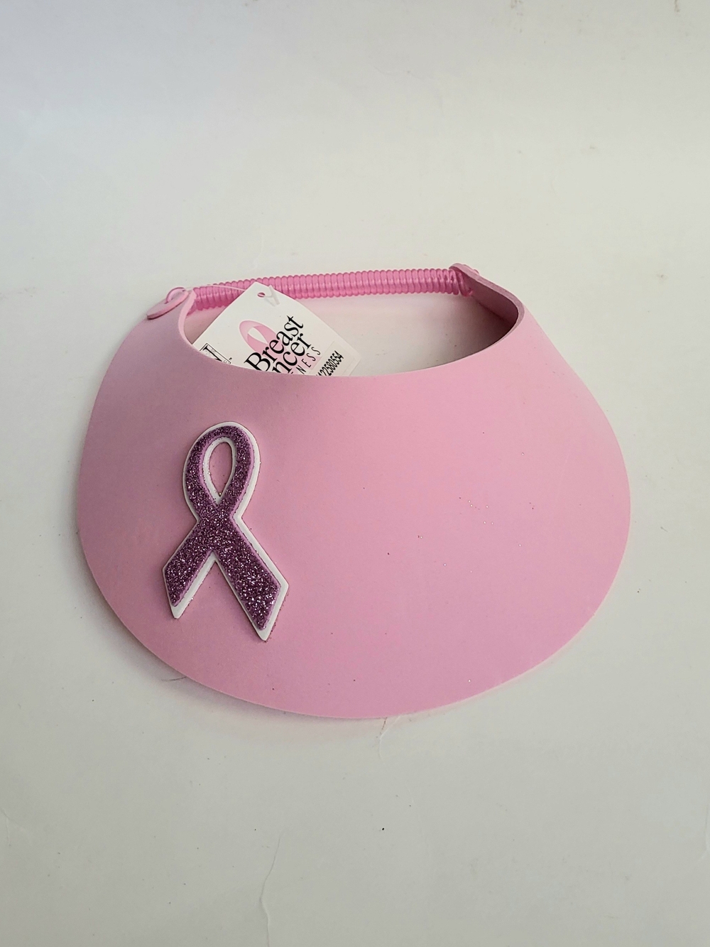 BCA Pink Foam Visor w/Ribbon Logo Pair (2)